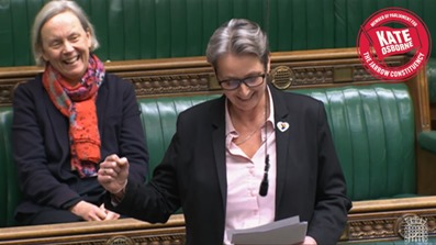 Kate Osborne MP makes history leading the first ever debate in Parliament to mark Lesbian Visibility Week.
